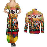 The Real G's Couples Matching Summer Maxi Dress and Long Sleeve Button Shirts Civil Rights Leaders - Wonder Print Shop