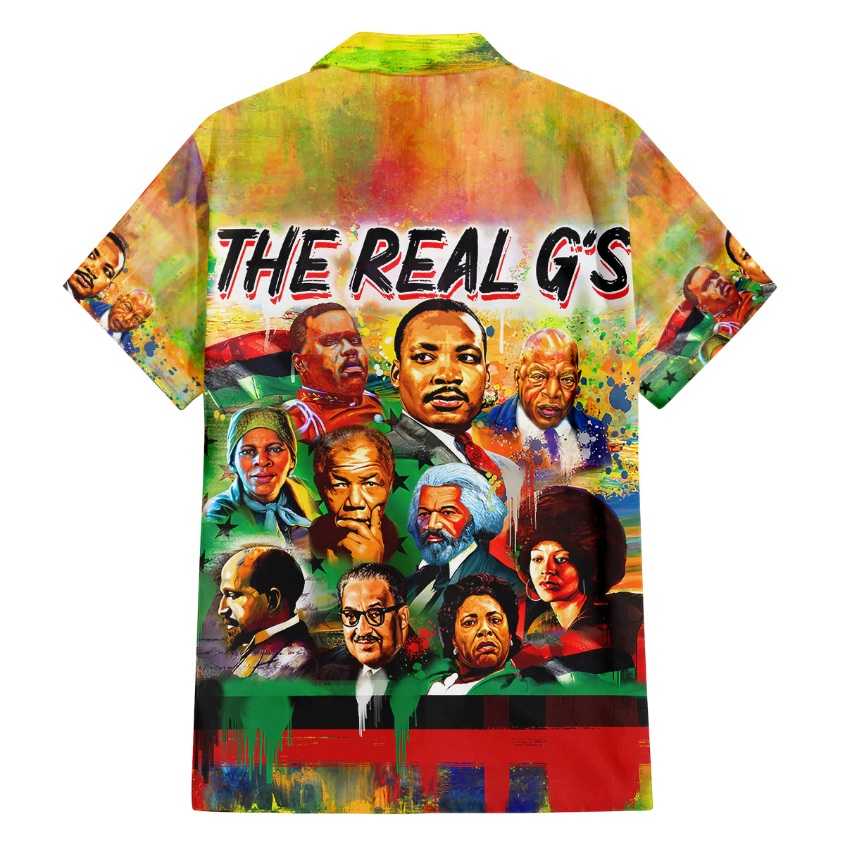 The Real G's Family Matching Long Sleeve Bodycon Dress and Hawaiian Shirt Civil Rights Leaders - Wonder Print Shop