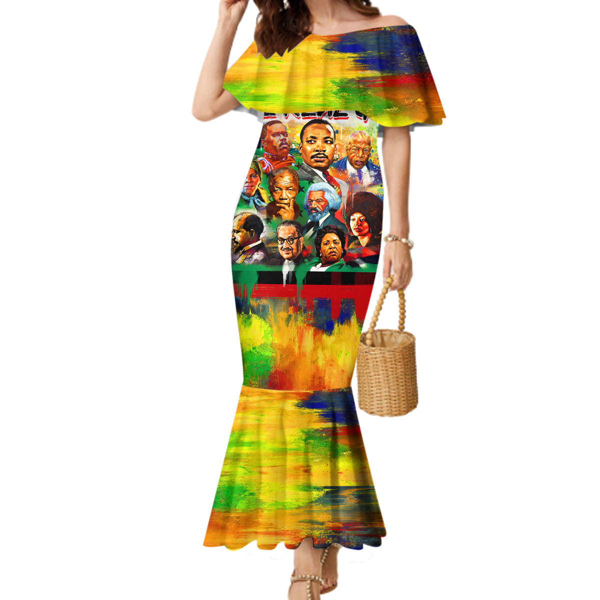 The Real G's Family Matching Mermaid Dress and Hawaiian Shirt Civil Rights Leaders - Wonder Print Shop