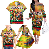 The Real G's Family Matching Off Shoulder Long Sleeve Dress and Hawaiian Shirt Civil Rights Leaders - Wonder Print Shop