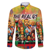 The Real G's Family Matching Off Shoulder Long Sleeve Dress and Hawaiian Shirt Civil Rights Leaders - Wonder Print Shop