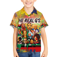 The Real G's Family Matching Off Shoulder Long Sleeve Dress and Hawaiian Shirt Civil Rights Leaders - Wonder Print Shop