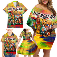 The Real G's Family Matching Off Shoulder Short Dress and Hawaiian Shirt Civil Rights Leaders - Wonder Print Shop