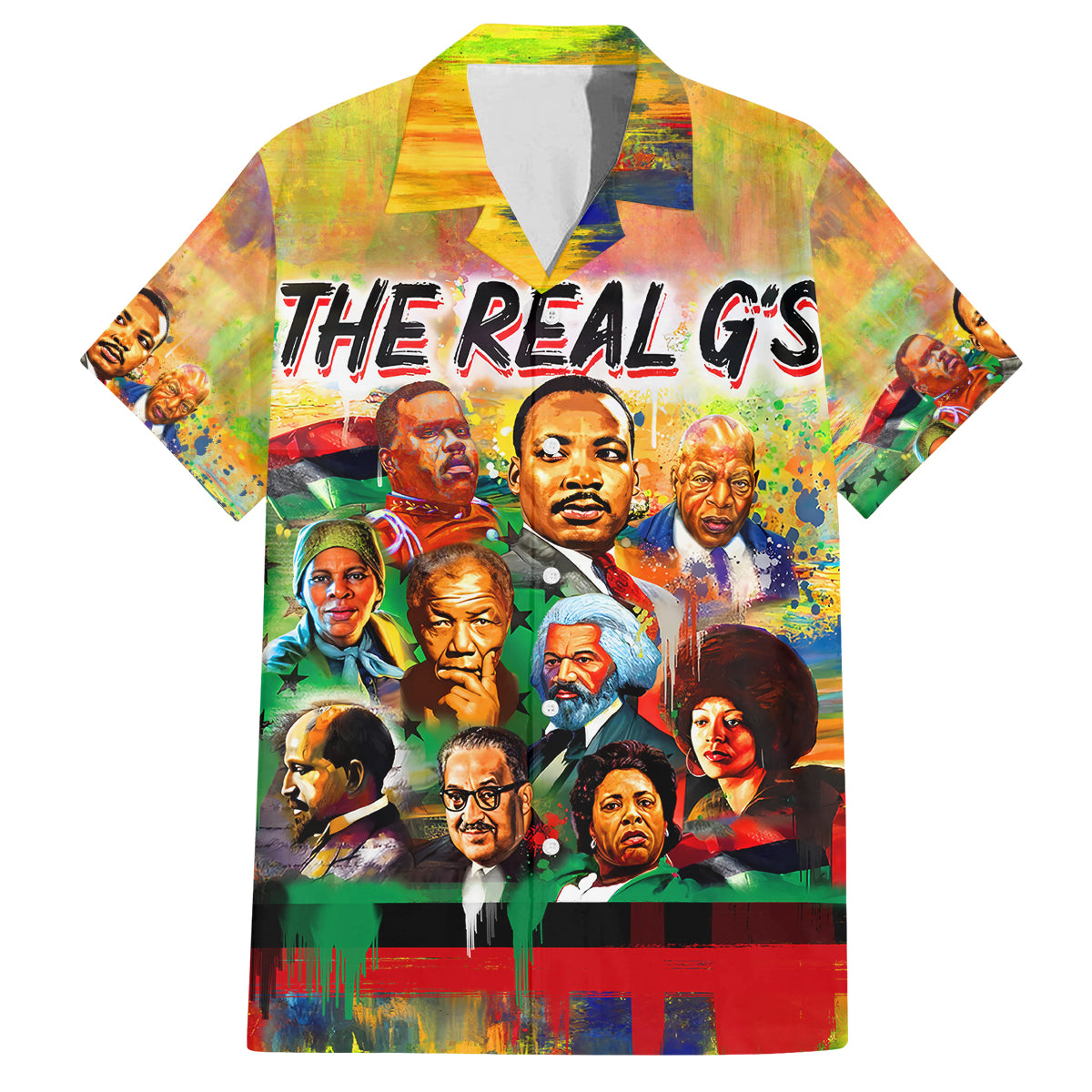 The Real G's Family Matching Off Shoulder Short Dress and Hawaiian Shirt Civil Rights Leaders - Wonder Print Shop