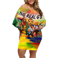 The Real G's Family Matching Off Shoulder Short Dress and Hawaiian Shirt Civil Rights Leaders - Wonder Print Shop