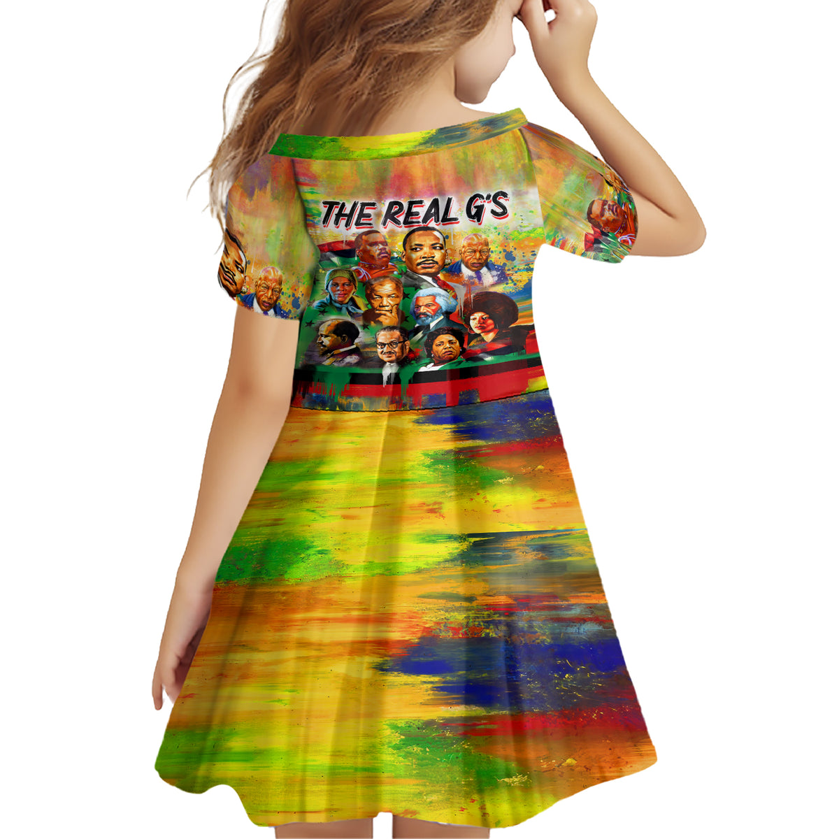 The Real G's Family Matching Short Sleeve Bodycon Dress and Hawaiian Shirt Civil Rights Leaders - Wonder Print Shop