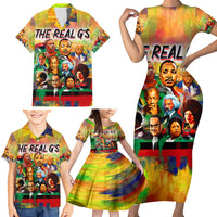 The Real G's Family Matching Short Sleeve Bodycon Dress and Hawaiian Shirt Civil Rights Leaders - Wonder Print Shop