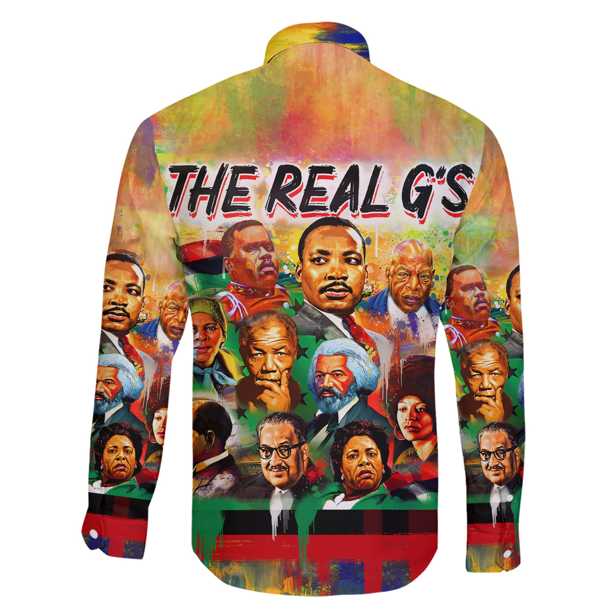 The Real G's Family Matching Short Sleeve Bodycon Dress and Hawaiian Shirt Civil Rights Leaders - Wonder Print Shop