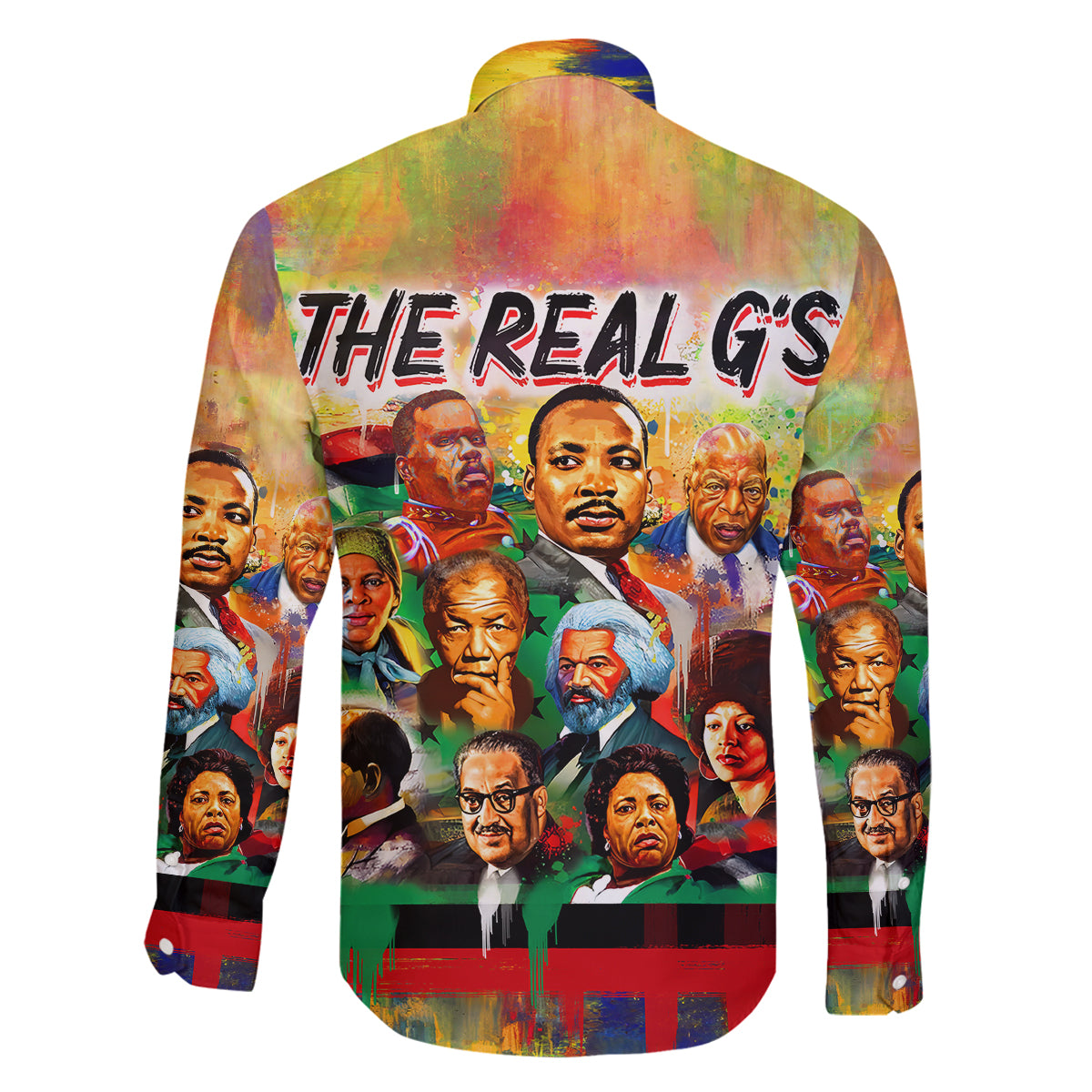 The Real G's Family Matching Summer Maxi Dress and Hawaiian Shirt Civil Rights Leaders - Wonder Print Shop