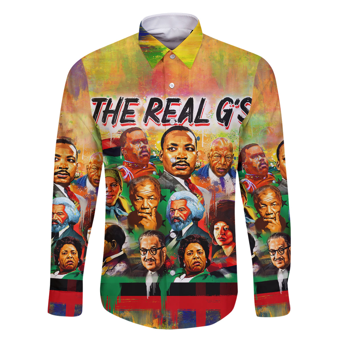 The Real G's Family Matching Tank Maxi Dress and Hawaiian Shirt Civil Rights Leaders - Wonder Print Shop