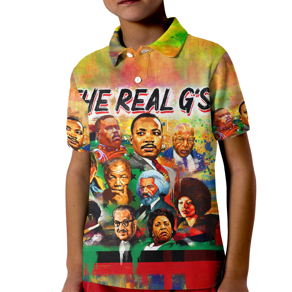The Real G's Kid Polo Shirt Civil Rights Leaders - Wonder Print Shop