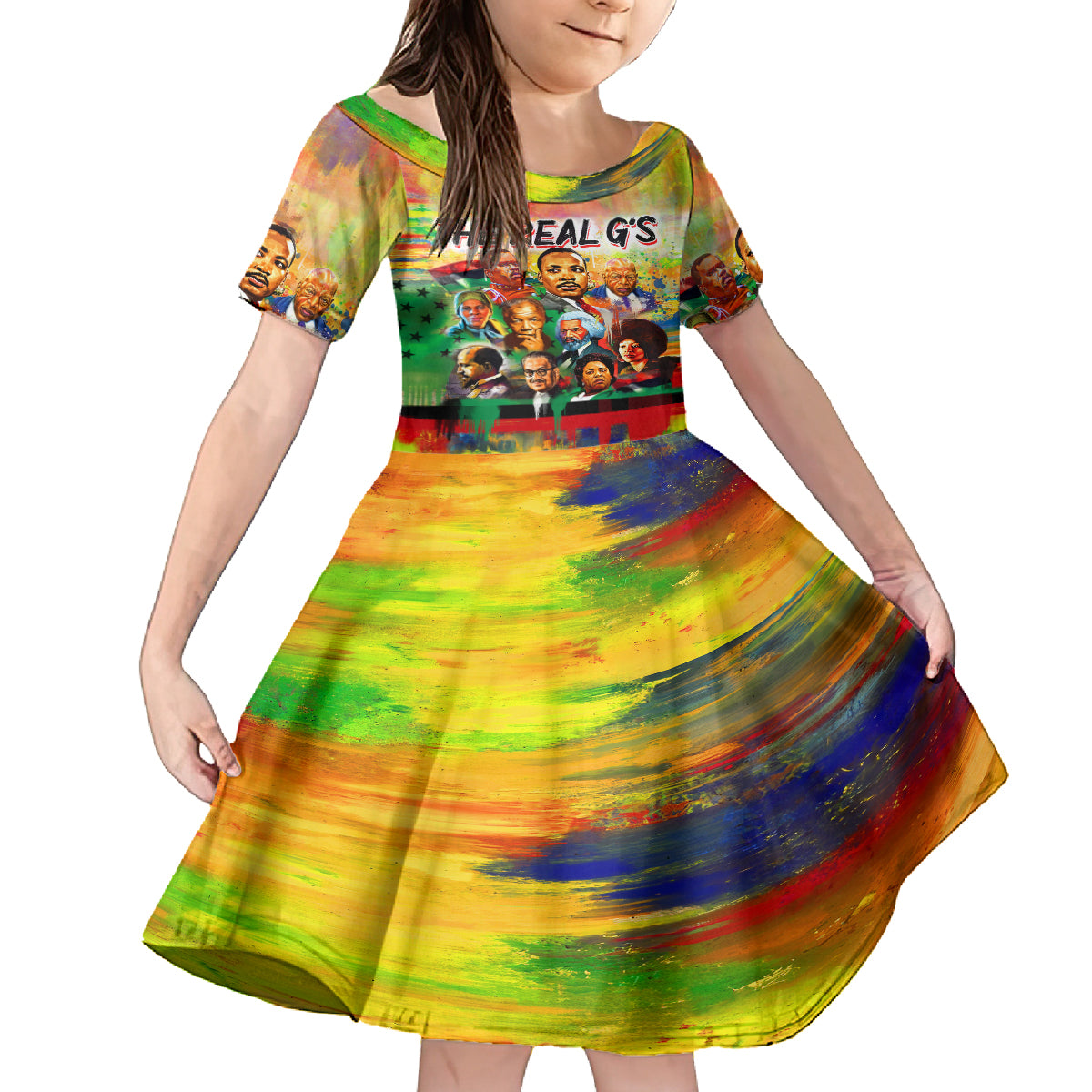 The Real G's Kid Short Sleeve Dress Civil Rights Leaders - Wonder Print Shop