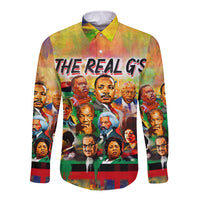 The Real G's Long Sleeve Button Shirt Civil Rights Leaders - Wonder Print Shop
