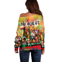 The Real G's Off Shoulder Sweater Civil Rights Leaders - Wonder Print Shop