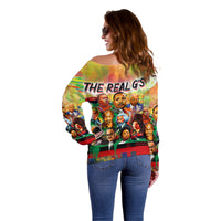 The Real G's Off Shoulder Sweater Civil Rights Leaders - Wonder Print Shop