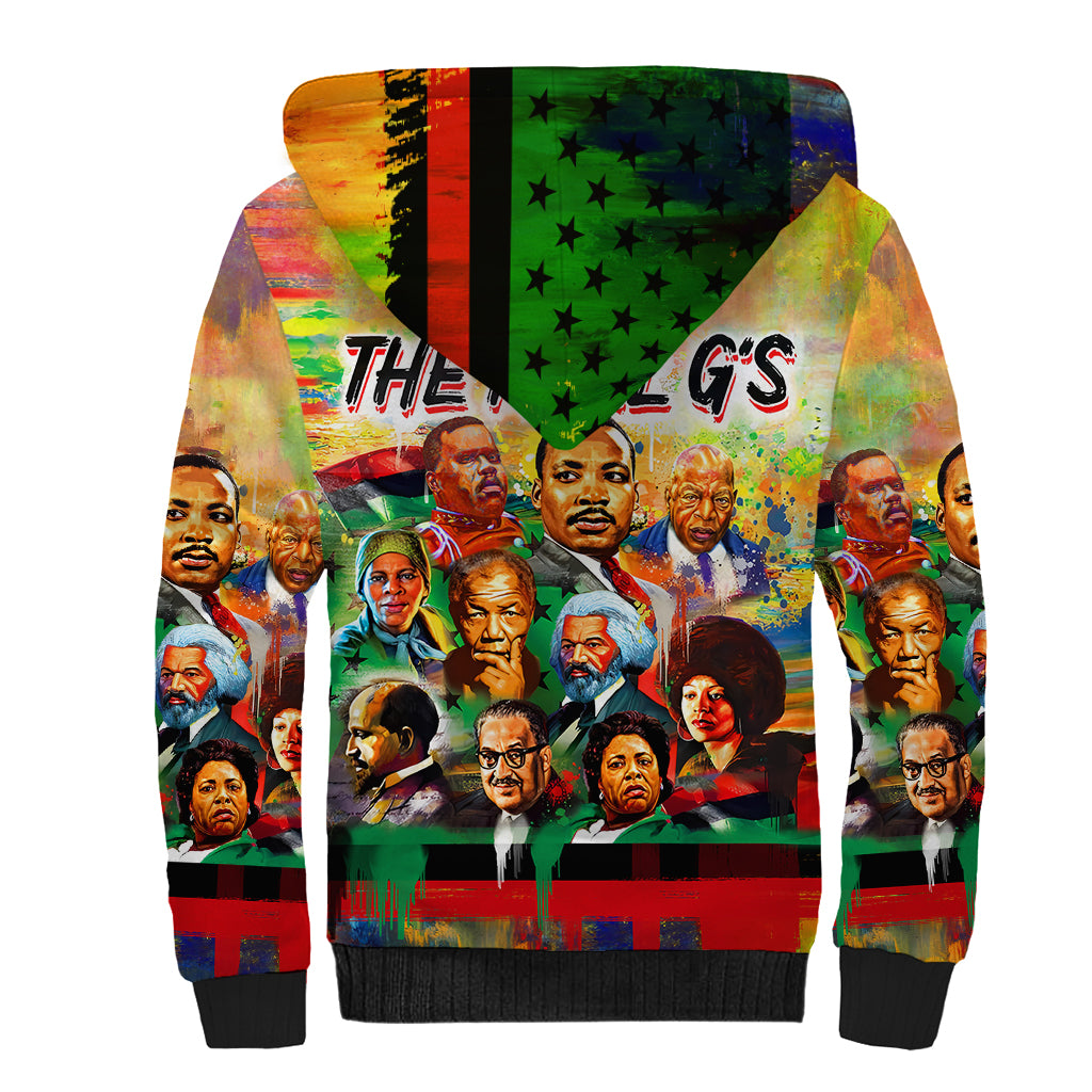 The Real G's Sherpa Hoodie Civil Rights Leaders - Wonder Print Shop