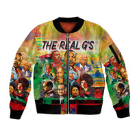 The Real G's Sleeve Zip Bomber Jacket Civil Rights Leaders - Wonder Print Shop