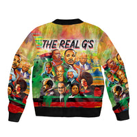 The Real G's Sleeve Zip Bomber Jacket Civil Rights Leaders - Wonder Print Shop