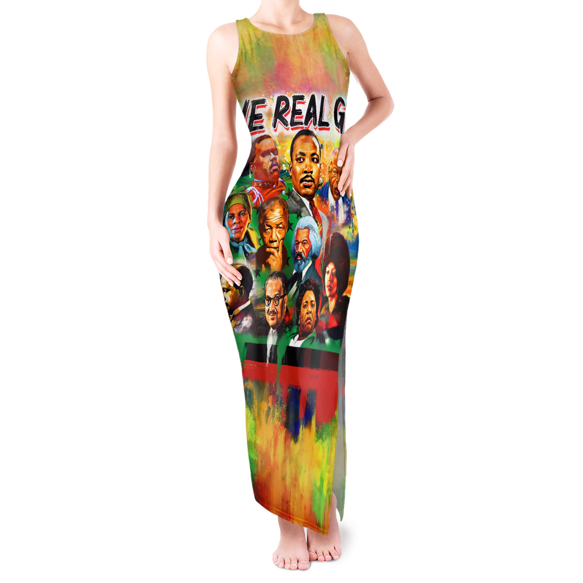 The Real G's Tank Maxi Dress Civil Rights Leaders - Wonder Print Shop