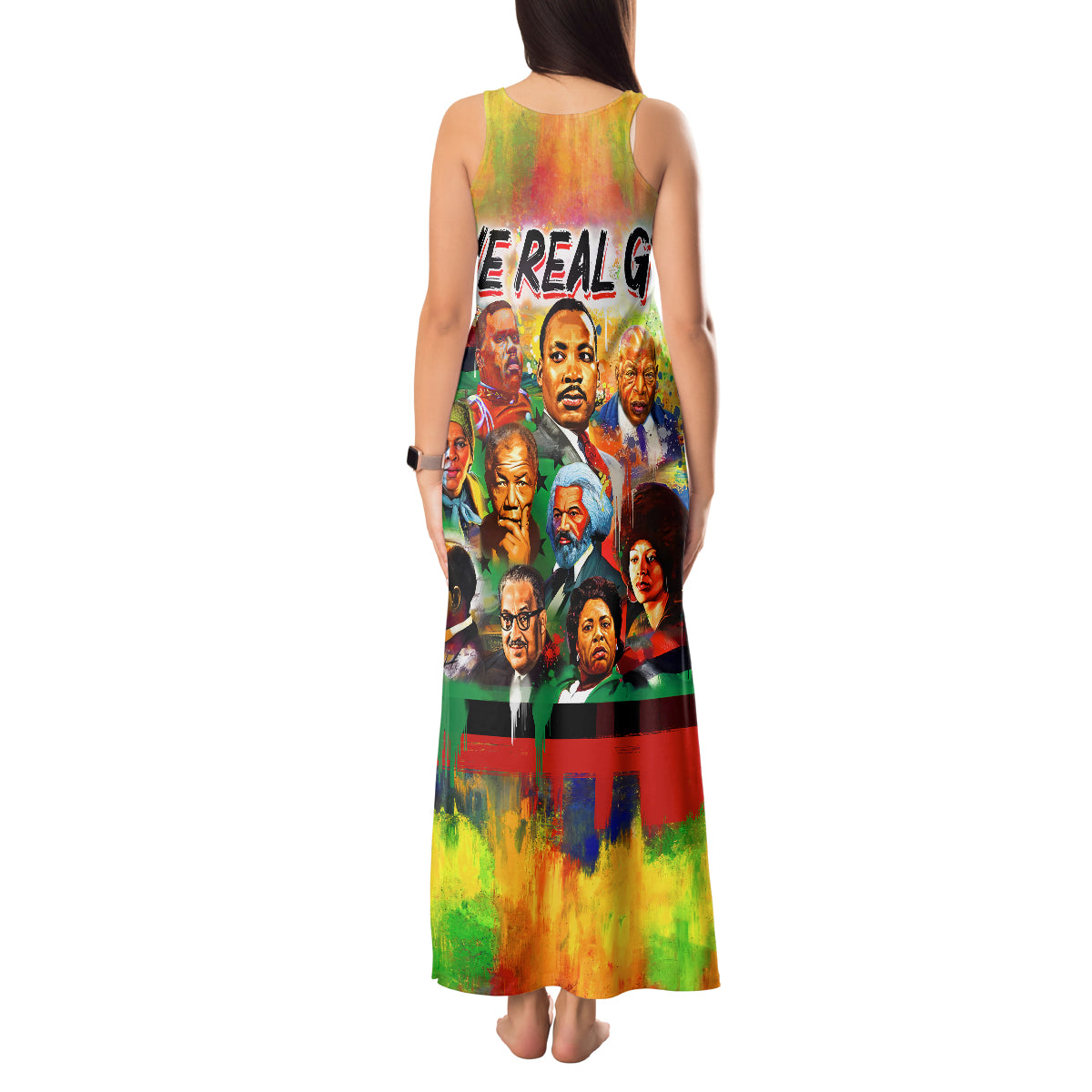 The Real G's Tank Maxi Dress Civil Rights Leaders - Wonder Print Shop