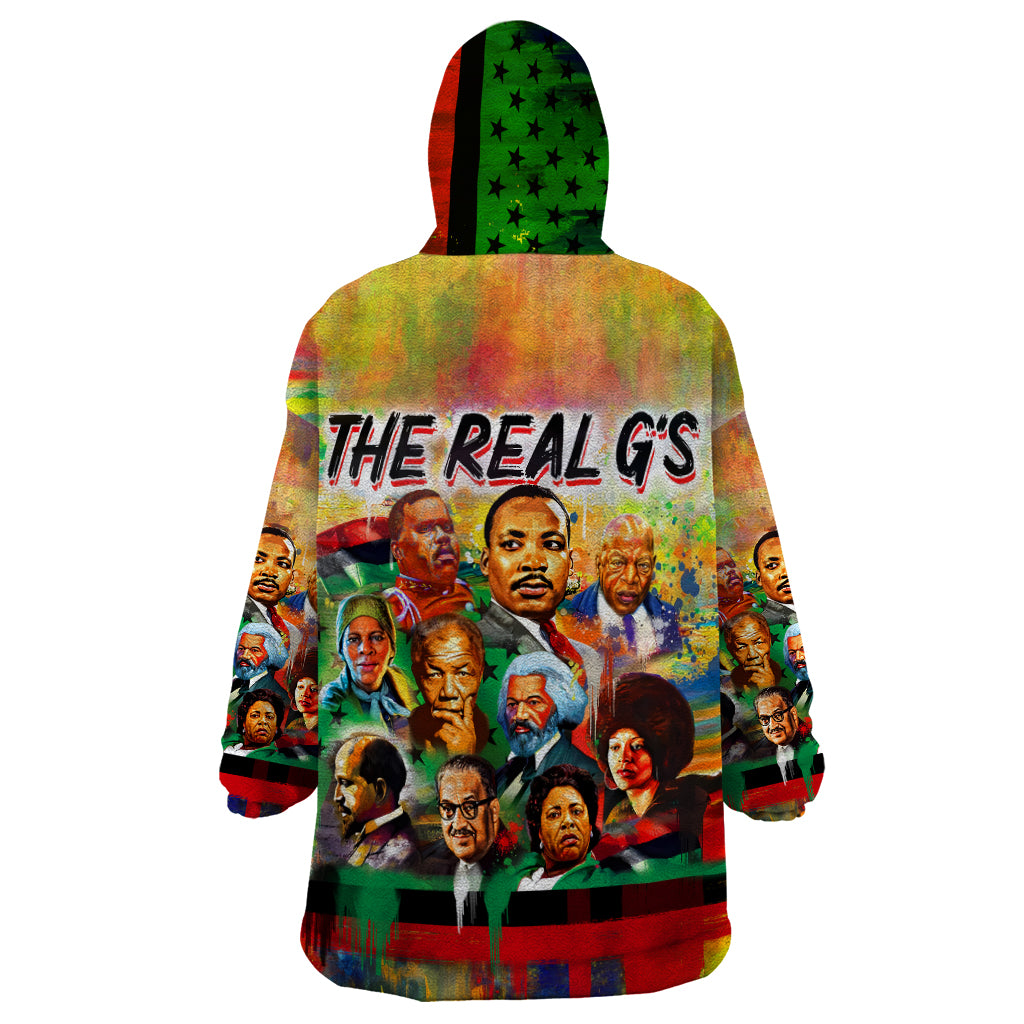 The Real G's Wearable Blanket Hoodie Civil Rights Leaders - Wonder Print Shop