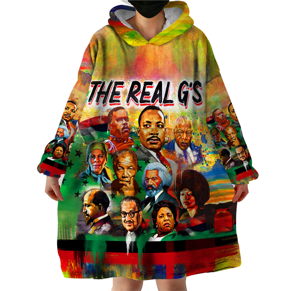 The Real G's Wearable Blanket Hoodie Civil Rights Leaders - Wonder Print Shop