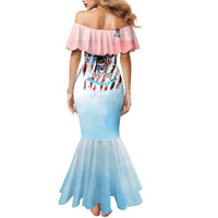 Skull Girl Family Matching Mermaid Dress and Hawaiian Shirt Never Fck Given - Wonder Print Shop