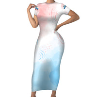 Skull Girl Family Matching Short Sleeve Bodycon Dress and Hawaiian Shirt Never Fck Given - Wonder Print Shop