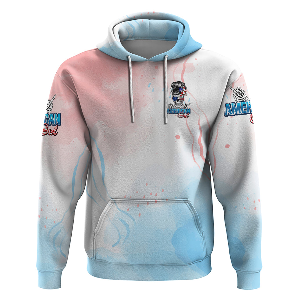 Skull Girl Hoodie Never Fck Given - Wonder Print Shop