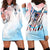 Skull Girl Hoodie Dress Never Fck Given - Wonder Print Shop