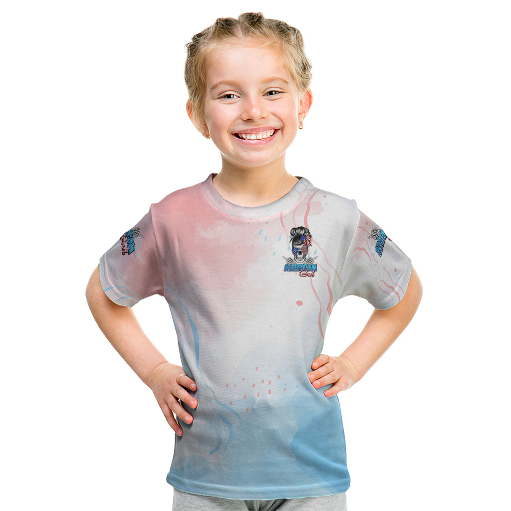 Skull Girl Kid T Shirt Never Fck Given - Wonder Print Shop