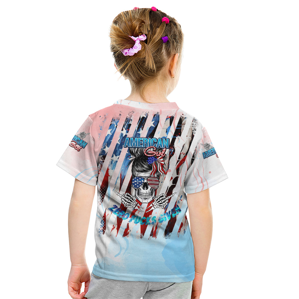 Skull Girl Kid T Shirt Never Fck Given - Wonder Print Shop