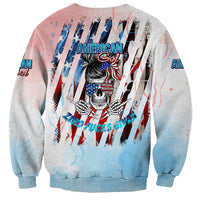 Skull Girl Sweatshirt Never Fck Given - Wonder Print Shop