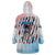 Skull Girl Wearable Blanket Hoodie Never Fck Given - Wonder Print Shop