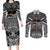 New Zealand Couples Matching Long Sleeve Bodycon Dress and Long Sleeve Button Shirt Rugby Aotearoa Champions - Wonder Print Shop
