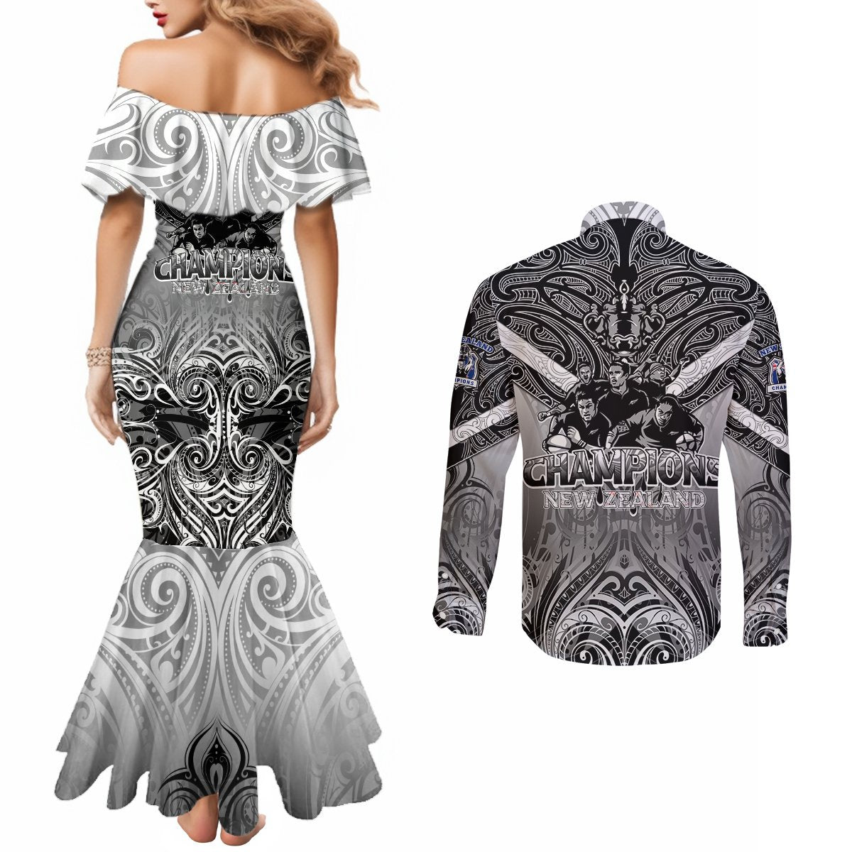 new-zealand-couples-matching-mermaid-dress-and-long-sleeve-button-shirt-rugby-aotearoa-champions