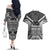 New Zealand Couples Matching Off The Shoulder Long Sleeve Dress and Hawaiian Shirt Rugby Aotearoa Champions - Wonder Print Shop