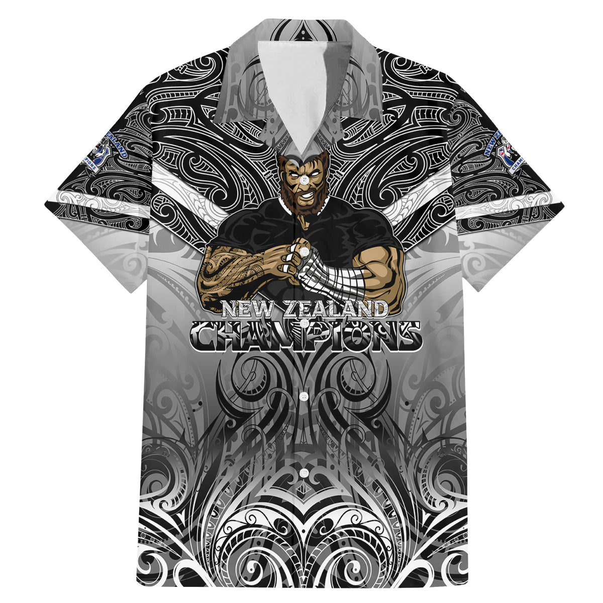 New Zealand Family Matching Mermaid Dress and Hawaiian Shirt Rugby Aotearoa Champions - Wonder Print Shop