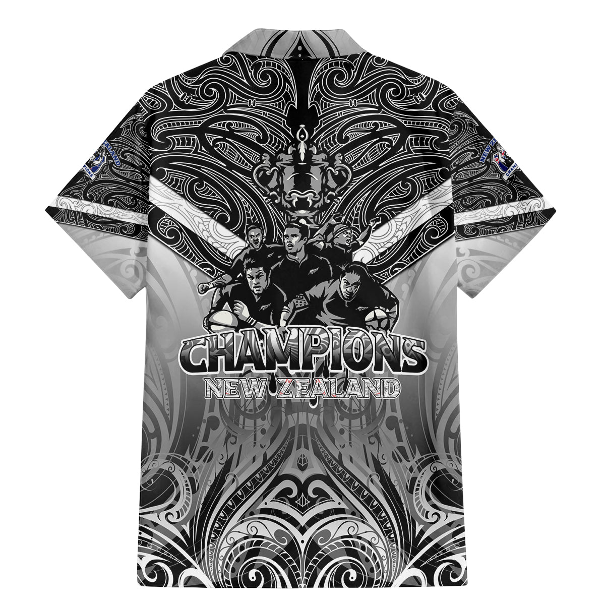 New Zealand Family Matching Mermaid Dress and Hawaiian Shirt Rugby Aotearoa Champions - Wonder Print Shop