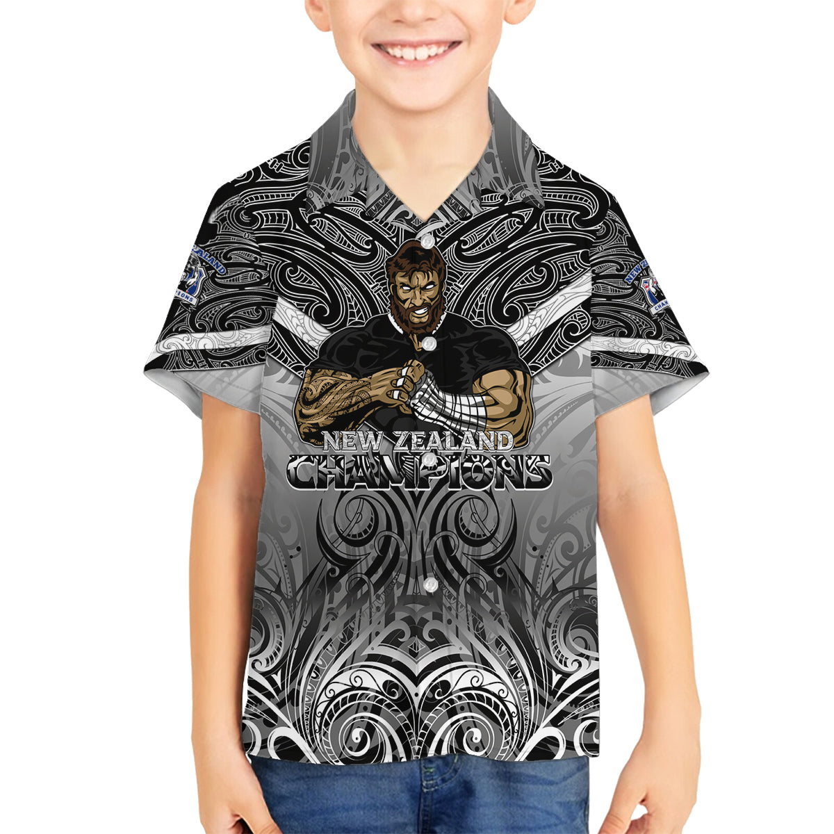 New Zealand Family Matching Off Shoulder Maxi Dress and Hawaiian Shirt Rugby Aotearoa Champions - Wonder Print Shop