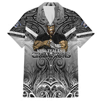 New Zealand Family Matching Off Shoulder Short Dress and Hawaiian Shirt Rugby Aotearoa Champions - Wonder Print Shop