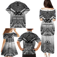 New Zealand Family Matching Puletasi Dress and Hawaiian Shirt Rugby Aotearoa Champions - Wonder Print Shop