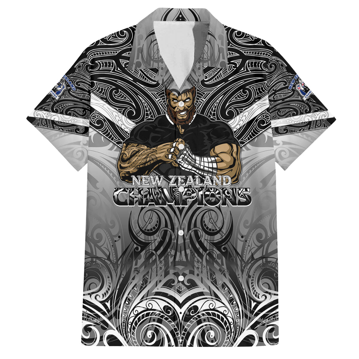 New Zealand Family Matching Puletasi Dress and Hawaiian Shirt Rugby Aotearoa Champions - Wonder Print Shop