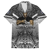 New Zealand Family Matching Short Sleeve Bodycon Dress and Hawaiian Shirt Rugby Aotearoa Champions - Wonder Print Shop