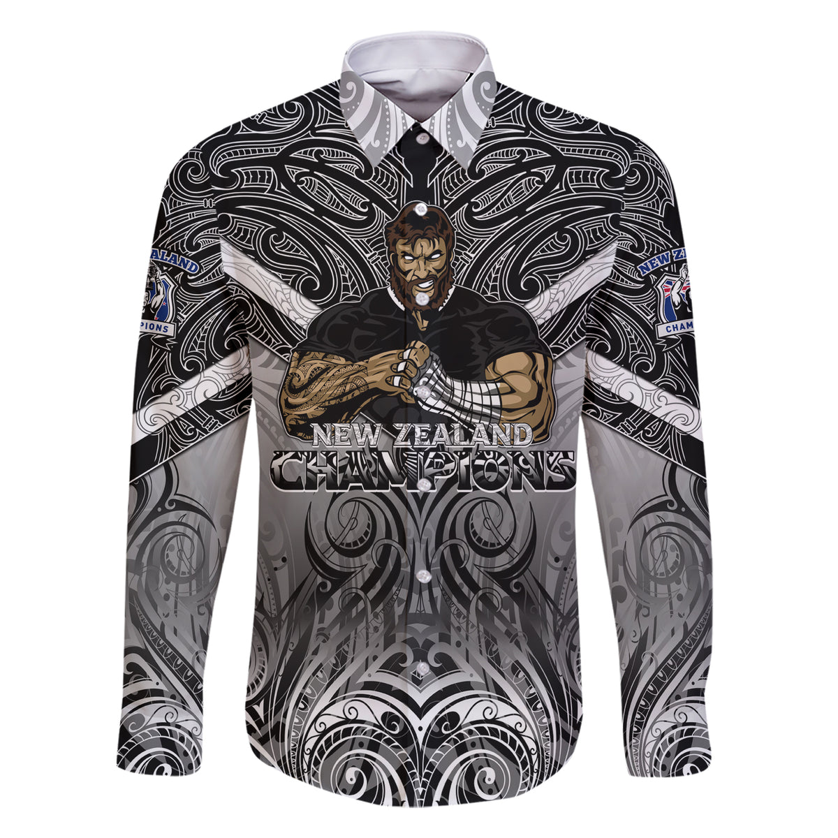 New Zealand Family Matching Short Sleeve Bodycon Dress and Hawaiian Shirt Rugby Aotearoa Champions - Wonder Print Shop