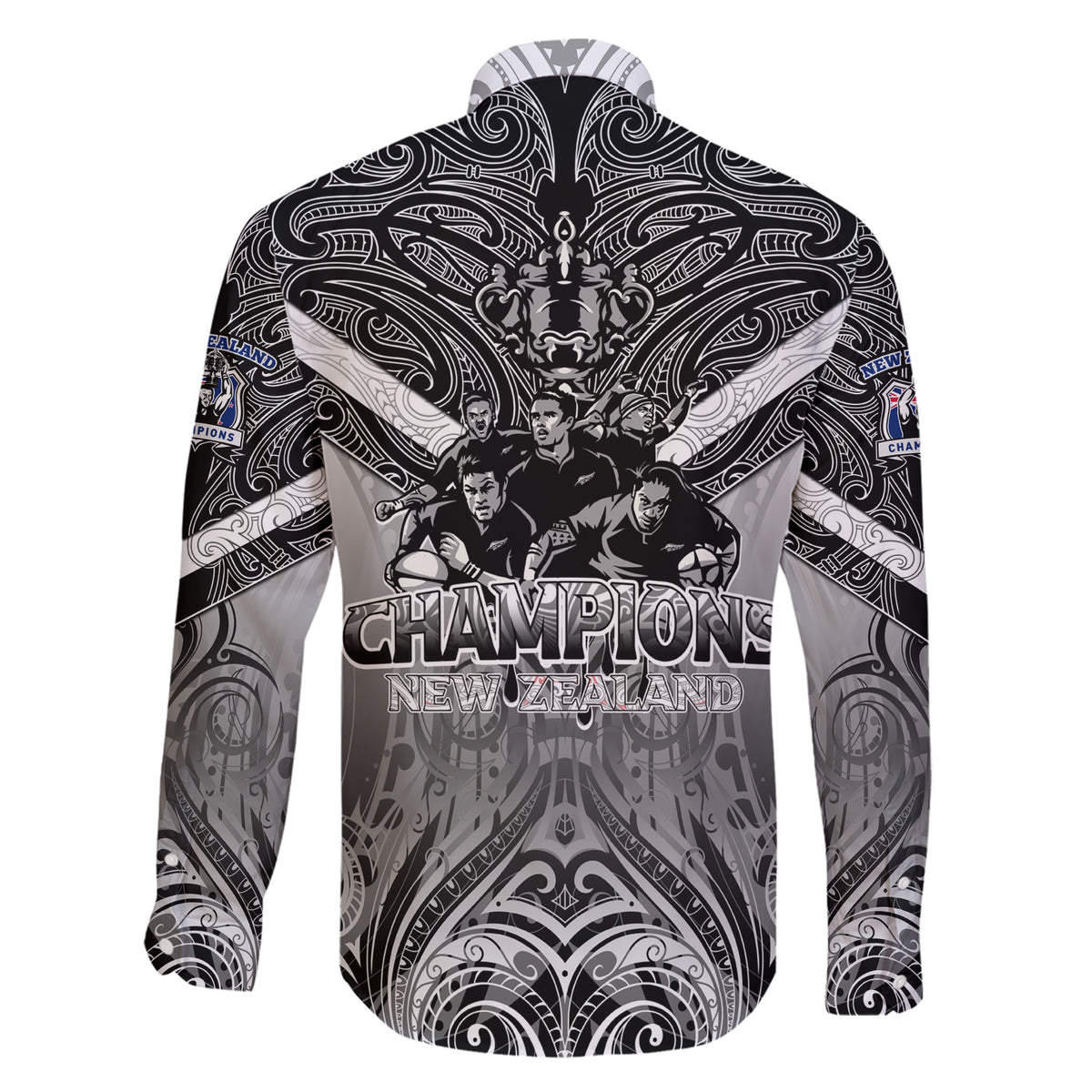 New Zealand Family Matching Short Sleeve Bodycon Dress and Hawaiian Shirt Rugby Aotearoa Champions - Wonder Print Shop