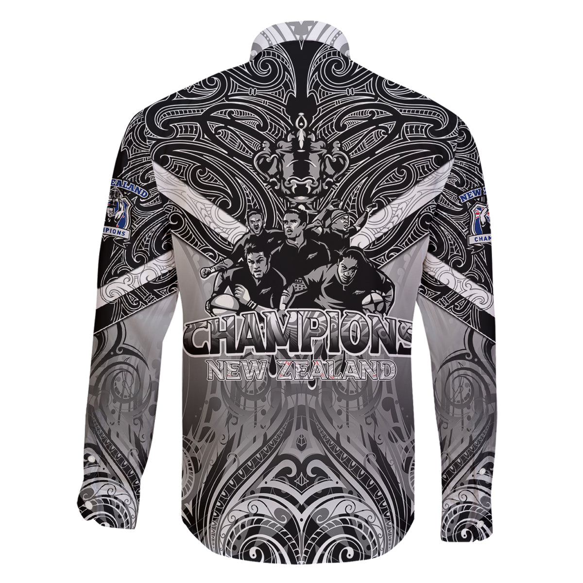 New Zealand Family Matching Summer Maxi Dress and Hawaiian Shirt Rugby Aotearoa Champions - Wonder Print Shop