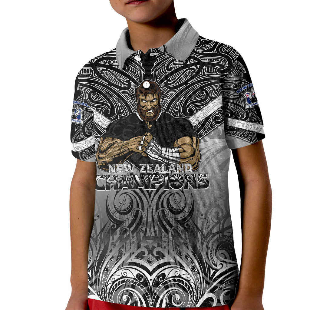 New Zealand Kid Polo Shirt Rugby Aotearoa Champions - Wonder Print Shop