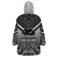 New Zealand Wearable Blanket Hoodie Rugby Aotearoa Champions - Wonder Print Shop