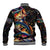 Peacock Bass Fishing Baseball Jacket Waves Art